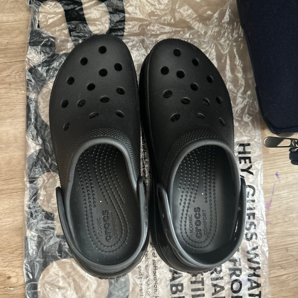 Brand new never worn crocs with platform.